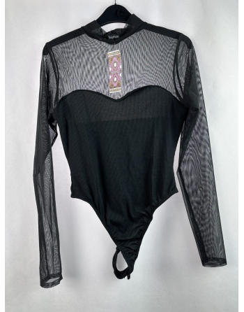 Czarne Body Damskie M0643