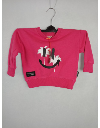 RÓŻOWA BLUZA Z UŚMIECHEM B2405