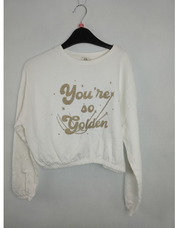 BIAŁA BLUZA ZE ŚCIĄGACZEM...