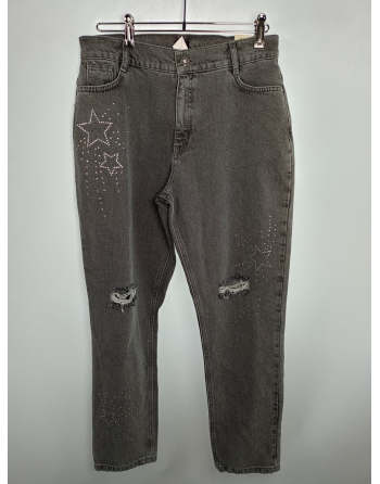 SZARE SPODNIE Z OZDOBAMI B2335