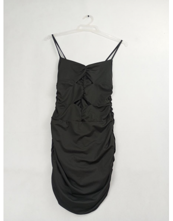 SUKIENKA CZARNA  MARSZCZONA...