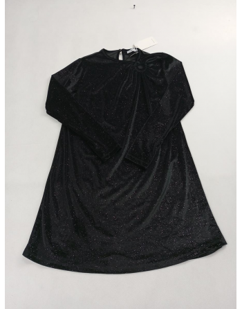 CZARNA SUKIENKA Z BROKATEM...