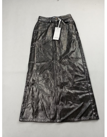 SPÓDNICA MAXI SREBNA DT1675