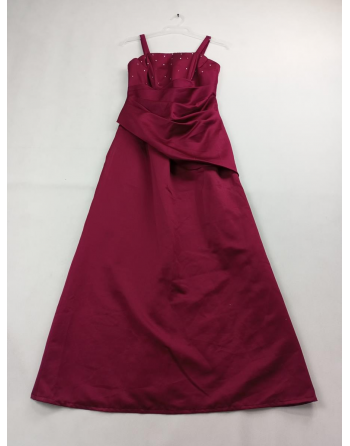 SUKIENKA SATYNOWA BORDO V1672