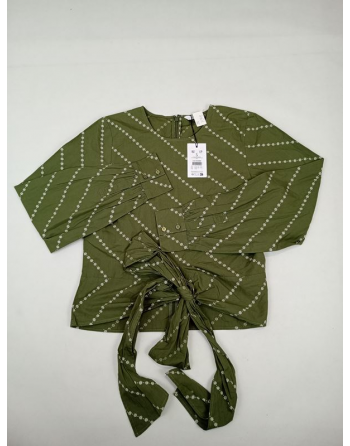 BLUZKA Z WIĄZANIEM A401