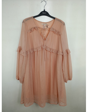 BRZOSKIWINIOWA SUKIENKA B4565