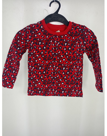 CZERWONA BLUZKA W CĘTKI B4644
