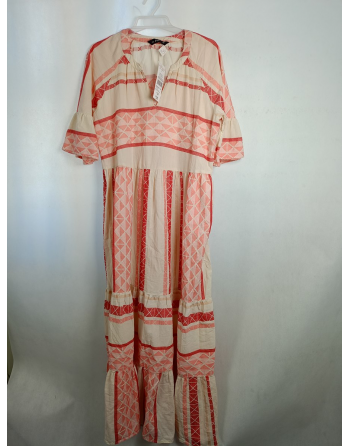 DŁUGA SUKIENKA W PASKI B4748