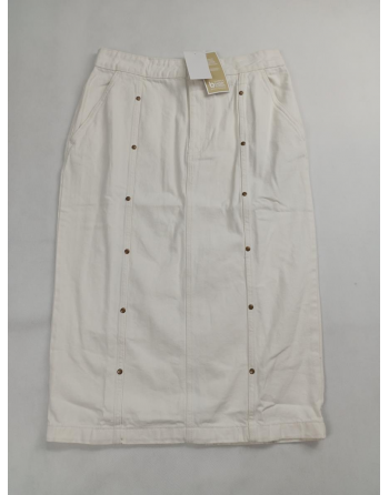 SPÓDNICA JEANS MAXI BIAŁA C23