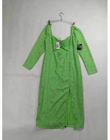 ZIELONA SUKIENKA W KWIATKI...