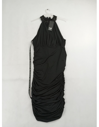 CZARNA MARSZCZONA SUKIENKA...